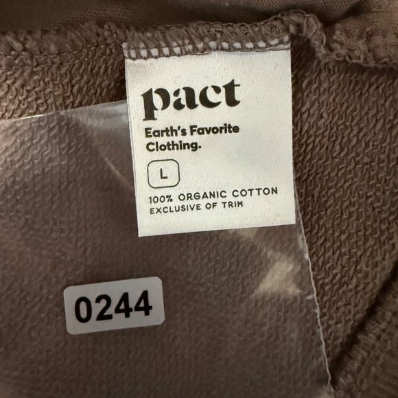 Pact Women’s  Half  Zip Organic Cotton Long Sleeve Sweatshirt Size L - Picture 5 of 7